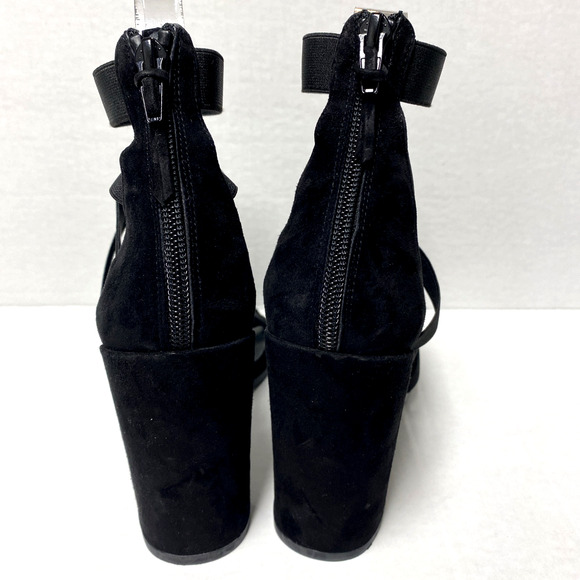Stuart Weitzman Mummy Sandal Black 3.75" Block Heel Elastic Cage Open To… - Picture 6 of 10